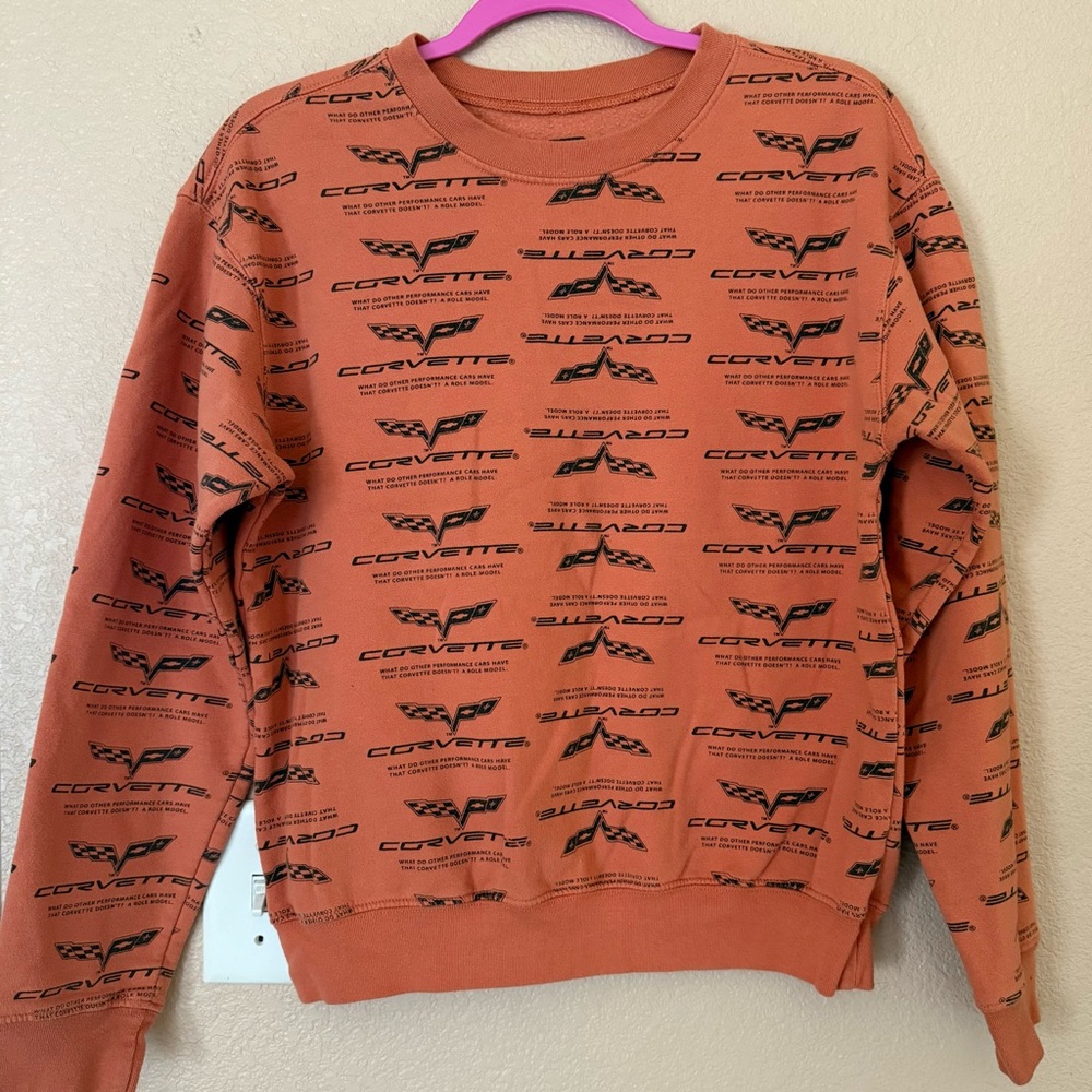 Women's Orange Corvette Crewneck Sweater